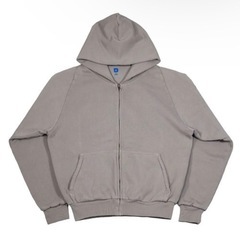 専用 Yeezy Gap L ダブルフェイス ジップパーカー ピグメントダイ 灰 ☆希少 Yeezy×Gap イージー ギャップ ダブルフェイス ジップパーカー