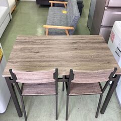 【お取引中】【美品】幅110 ヴィンテージブラウン 4人掛け ダイニングテーブルセット 4点セット★3158★