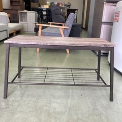 【お取引中】【美品】幅110 ヴィンテージブラウン 4人掛け ダイニングテーブルセット 4点セット★3158★