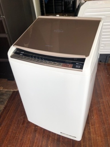 福岡市内配送・設置無料　日立 HITACHI BW-DV80A N [ビートウォッシュ 洗濯乾燥機 （8kg） シャンパン]