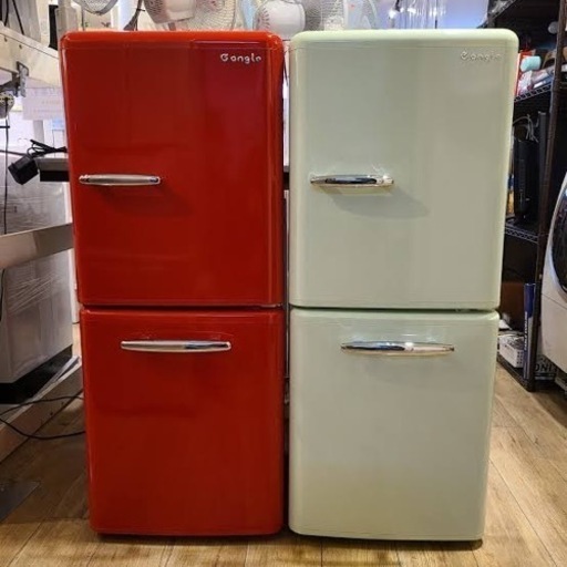 149L 右開き　２ドア　冷凍冷蔵庫　レトロ　ミントグリーン　インテリア