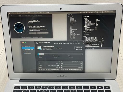 MacBook Air (13-inch, Mid 2013)  メモリ8GB　SSD500GB Intel Core i7