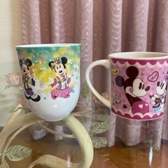 湯呑み・カップ　ミッキー&ミニーマウス ディズニーTDL 7×8...