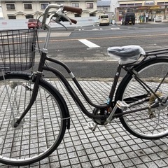 【27インチ自転車】美品❗️6段変速　LEDオートライト付　チェーン、サドル新品❗️強化リヤキャリア仕様　若林自転車　膳所店　SALE中❗️