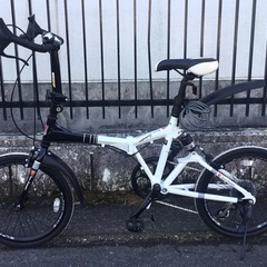 ＜美品・室内保管＞ランボルギーニ LP710 PRIMO・折りたたみ自転車・シマノ7段変速・20インチ・リアサス付・ワイヤーロック錠付き