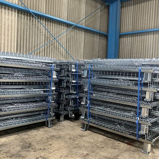 送料無料 新品 メッシュパレート 大型パレティーナ 網かご 資材置き  