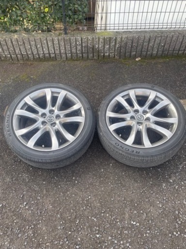 値下げしました。マツダアテンザ純正19インチホイール・タイヤ4本  