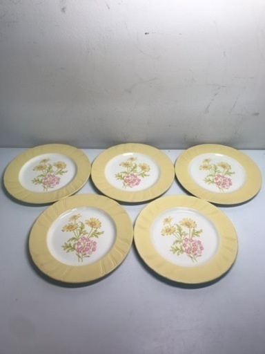 ☆値下げ☆K2402-373 Noritake CRAFTONE ケーキ皿 プレート 5枚セット 17.7cm 箱なし 中古美品