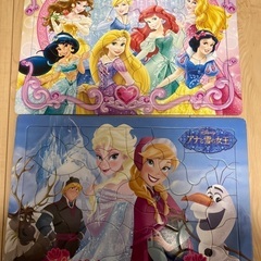 ディズニープリンセスのパズルとアナと雪の女王のパズル