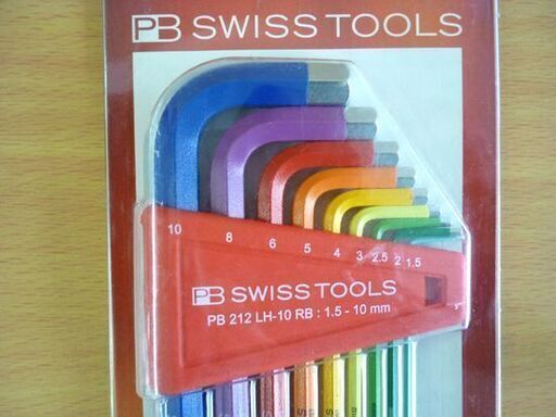 ☆未使用品 PB SWISS TOOL ボールロング 六角棒レンチセット 9本セット 212LHC-10RB レインボー ハンドツール 札幌 北20条店