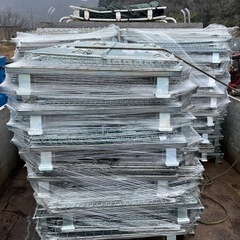 中古鉄パレット　鉄カゴ　メッシュ