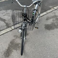 自転車　No.1043　ブラック　Bellino　27インチ　6段切替　LEDオートライト付き　シティサイクル　ママチャリ【リサイクルショップどりーむ天保山店】 自転車 No.1043 ブラック Bellino 27インチ 6段切替 LEDオートライト