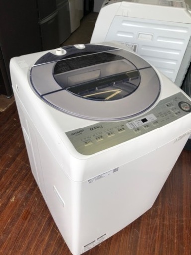 【引取限定】シャープ 全自動電気洗濯機 8kg　2018年製 中古品 ES-GV8B SHARP【小倉南区葛原東】 引取限定】シャープ 全自動電気洗濯機 8kg 2018年製 中古品 ES-GV8B