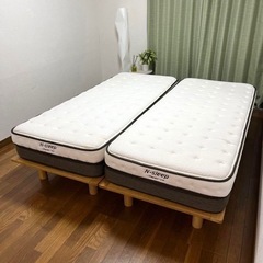 超お得！N-SleepHard2枚組クイーンサイズマットレス✨