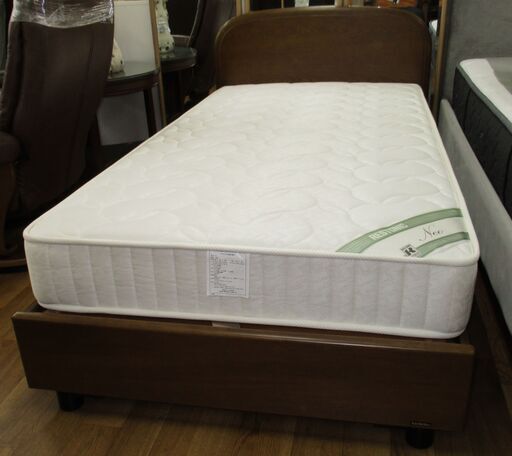 R230 IDC大塚家具 Karimoku製 シングルベッド、一人用ベッド、幅98cm Used