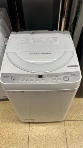 SHARP 洗濯機6kg ES-GE6B 2018年製