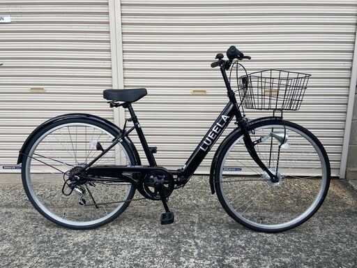 美品★　シティサイクル　オートライト　 26インチ　シマノ製6段変速　ブラック