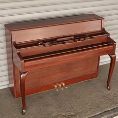 ≪yt1133ジ≫ 希少 KAWAI/カワイ アップライトピアノ 505F 米国組立/USA 猫脚/家具調/木目/ブラウン 椅子付 現状品 60211-02