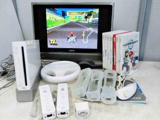 任天堂　Wii　本体+ソフト　まとめてセット　RVL-001JPN　動作良好　取扱説明書付　本体シロ　ゲームソフト　NINTENDO　ニンテンドー
