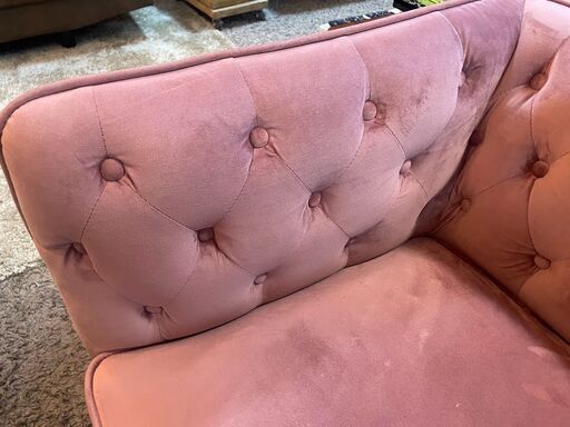 LOWYA 1人掛けソファ ピンク 幅76㎝ LOWYA ソファー ソファ 一人掛け