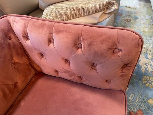 LOWYA 1人掛けソファ　ピンク　幅76㎝ LOWYA 1人掛けソファ ピンク 幅76㎝ lowya ソファー ピンク 1人掛け lowya