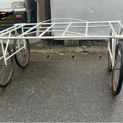 作業台車　収穫台車　アルミ製　移動　園芸　農作業　約1600×950×700mm