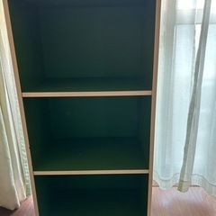【終了】家具 収納家具 カラーボックス　緑