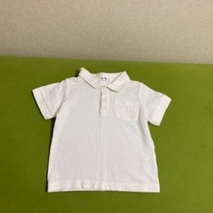 子供服 半袖ポロシャツ 白 100