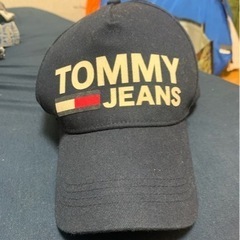 TOMMY キャップ　ネイビー　デカロゴ