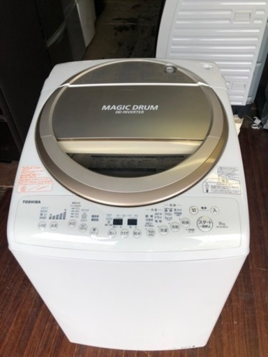 福岡市内配送設置無料　東芝 TOSHIBA AW-8V3M（T） [たて型洗濯乾燥機 （8.0kg） マジックドラム ブラウン]