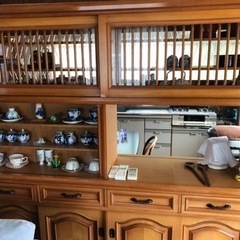 食器棚　木製　ビンテージ
