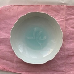 菓子鉢青磁　21.5×5センチ　未使用品