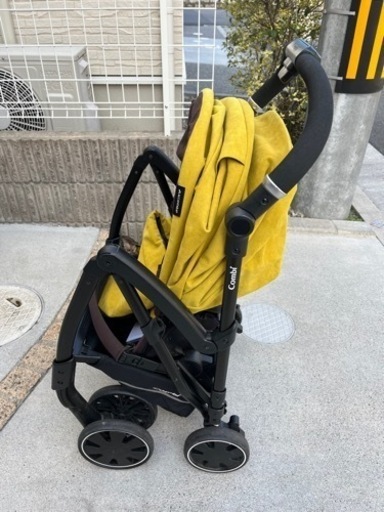 ベビーカー コンビ AttO(アット) type-C イエロー アルカンターラ 美品