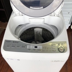 北九州市内配送無料 保証付き ES-GV8B-S 全自動洗濯機 シルバー系 [