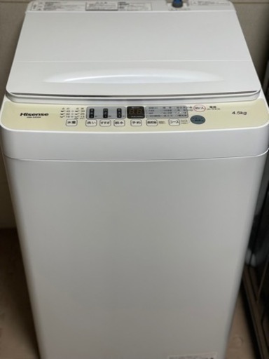 送料・設置込み可　洗濯機　4.5kg  Hisense 2021年