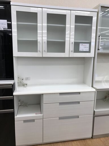★ジモティ割あり★ ニトリ 食器棚 ホワイト H200×W120×D42 クリーニング済み KJ4339