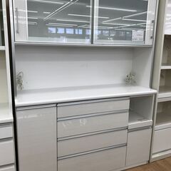 ★ジモティ割あり★ 古賀家具 食器棚 ホワイト H197×W14...