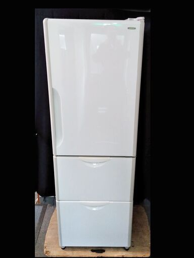 △ HITACHI 日立 冷凍冷蔵庫 3ドア 365L R-CS37YMV 2011年製 動作確認済み 電源コードの溶け・傷・打痕跡多数有り