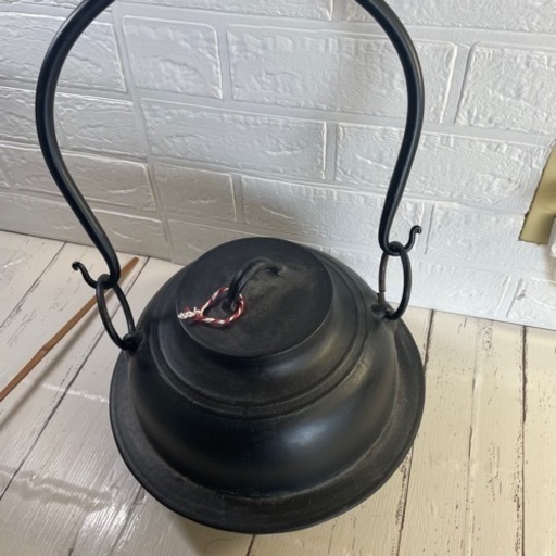 茶釜 昭和レトロ 黒 （古い時代の可愛い陶器の風鈴【ぶんぶく茶釜狸 