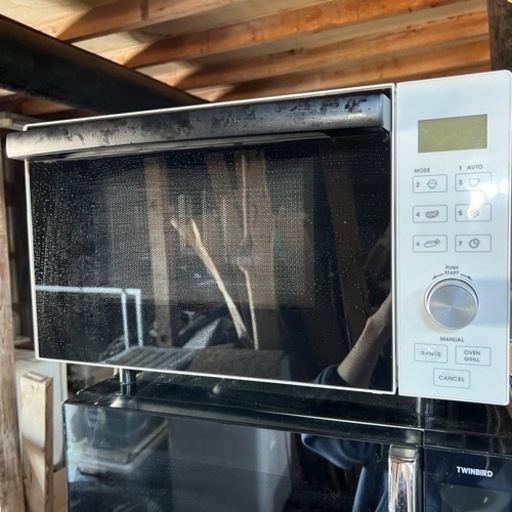 ② 2021年製　電子レンジ　オーブンレンジ　フラット　ツインバード　TWINBIRD 家庭用　TAG label ホワイト　AT-DR22