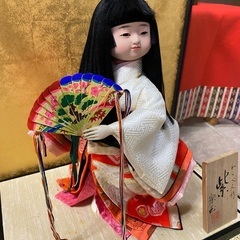 日本人形　ガラスケース　