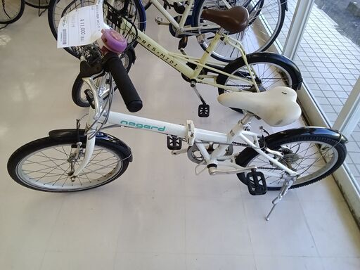 ★ジモティ割あり★  折りたたみ自転車 20 ホワイト クリーニング済み TC1587