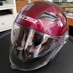 LS2ヘルメット　Mサイズ　シールド付き オートバイ　ジェットヘル