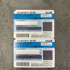 【ネット決済・配送可】ANA株主優待2枚 搭乗期限2024年5月31日