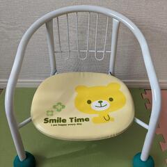 【子供用ミニチェア】くまさん柄の黄色い椅子
