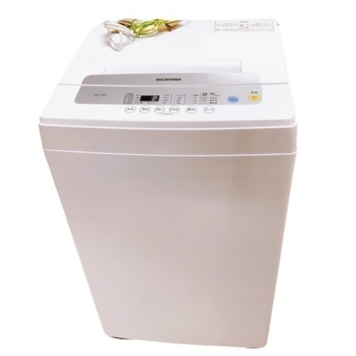 アイリスオーヤマ 2021年製 全自動洗濯機 5.0kg IAW-T502E ホワイト