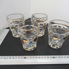 ⑨【ガラス製】タンブラーグラス（４個）