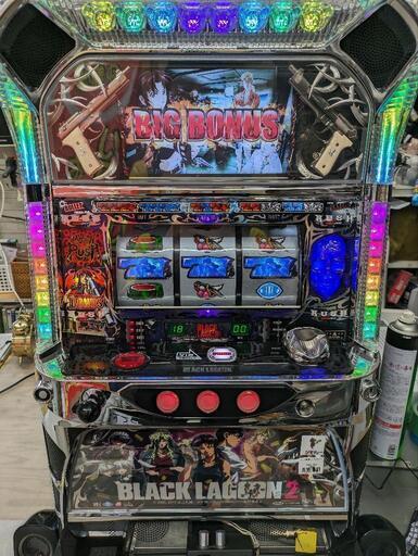 パチスロ実機 BLACK LAGOON2 コイン不要機 ID：126-012753-007