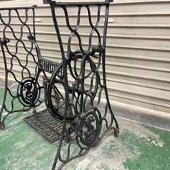 SINGER シンガー 足踏みミシン台 鉄脚 網目 ミシン脚 アンティーク 昭和レトロ