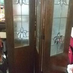 【中古品】三連パーテーション ステンドグラス